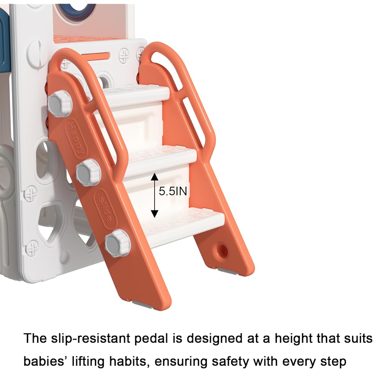 CHIIRAKU Mickey Slide, Folding Kids Slider, Indoor Children's Playground Equipment, Easy to Assemble, Convenient to Store, Birthday, Christmas, Gift, Load Capacity 60kg, 150cm, 1 Year and Up (Red, Small)
