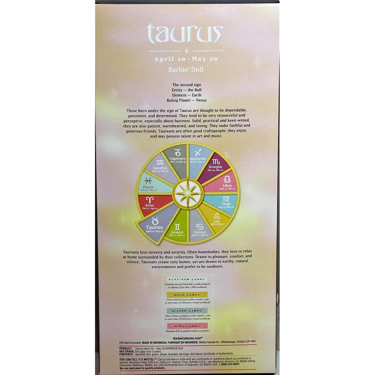 Barbie Collector Zodiac Dolls - Taurus Imported C6241