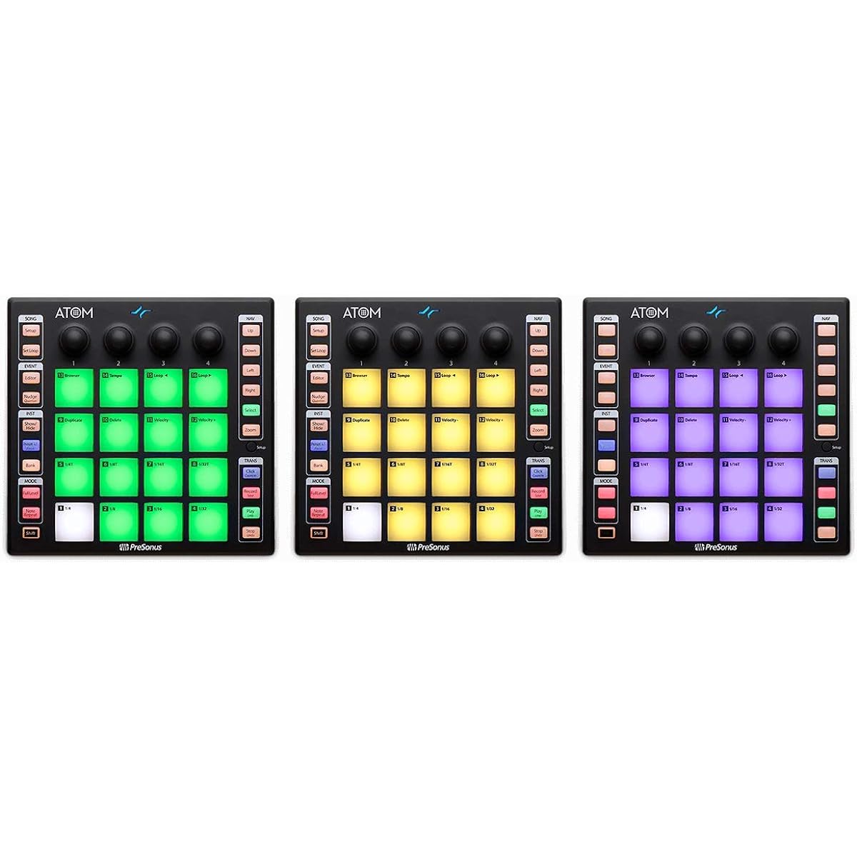 PreSonus ATOM MIDI Audio Portable Production Performance Pad Controller with Professional Studio Recording Headphones