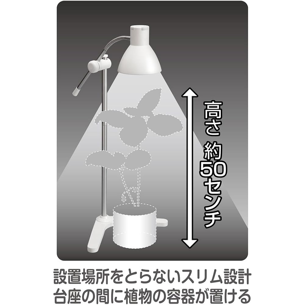 GENTOS Table Lamp Plant Growing Light 800 Lumens IK-S72GWH