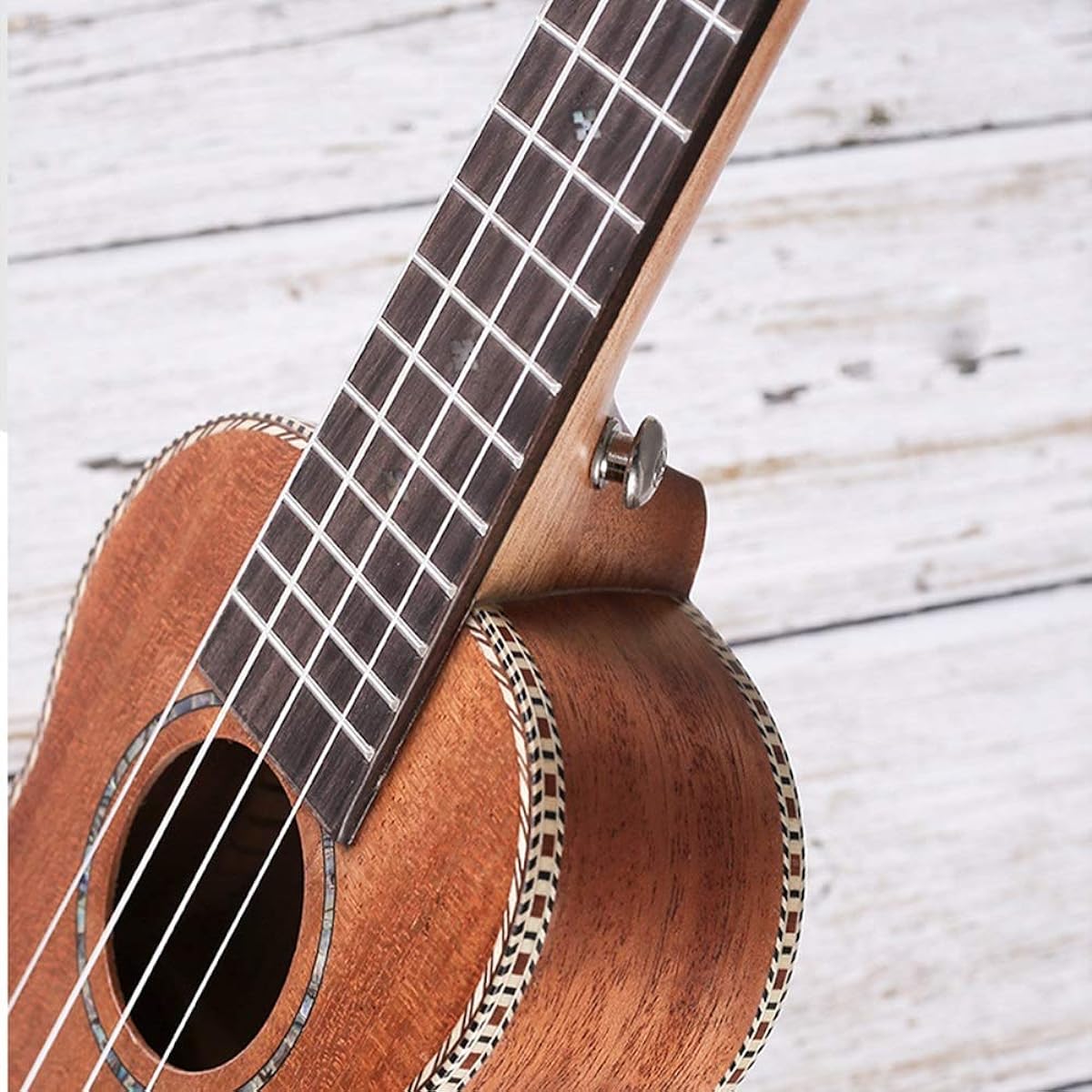 Ukulele Mahogany Ukelelen Acoustic Ukulele Hawaii Guitar 21 Inch Entry Level Ukulele (Color: Natural, Size: 21 inches)