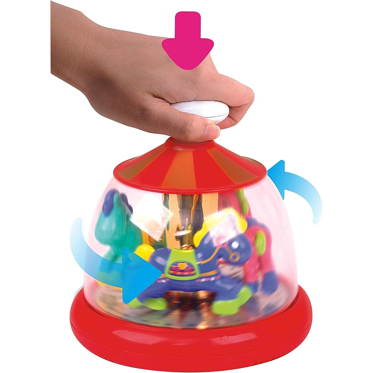 U.P.D. Inc. Itsy Tots Push and Spin Carousel in an Open Touch Box