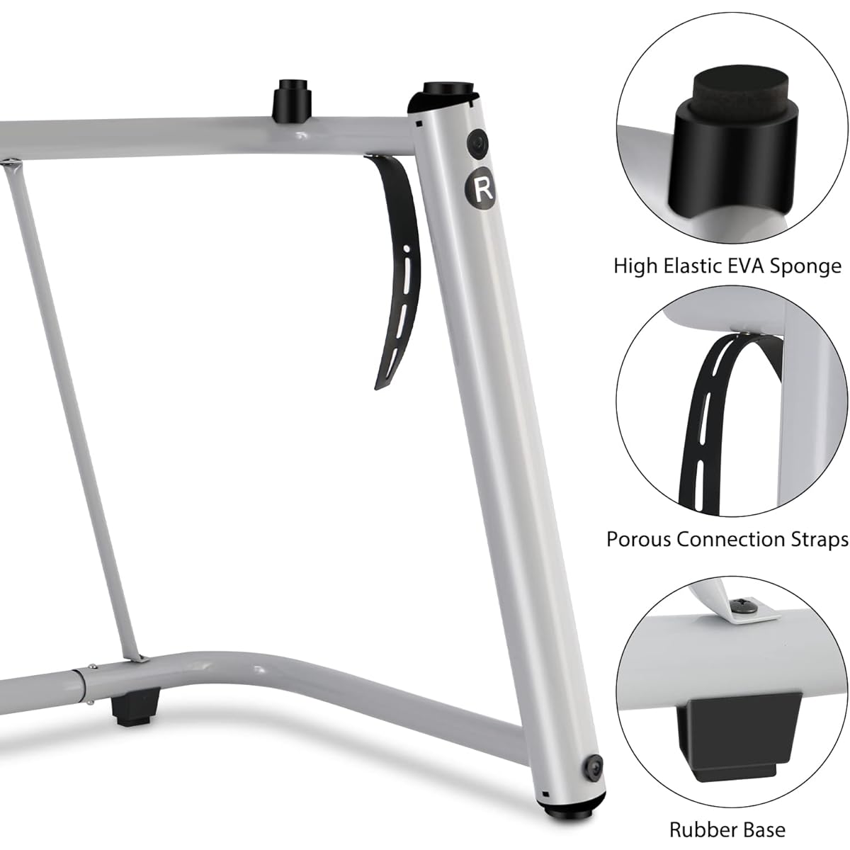 VANPHY Keyboard Stand with Lock Strap Heavy Duty Piano Keyboard Stand 88 Keys 76 Keys 61 Keys U-shaped Design Keyboard Display Stand (Gray)