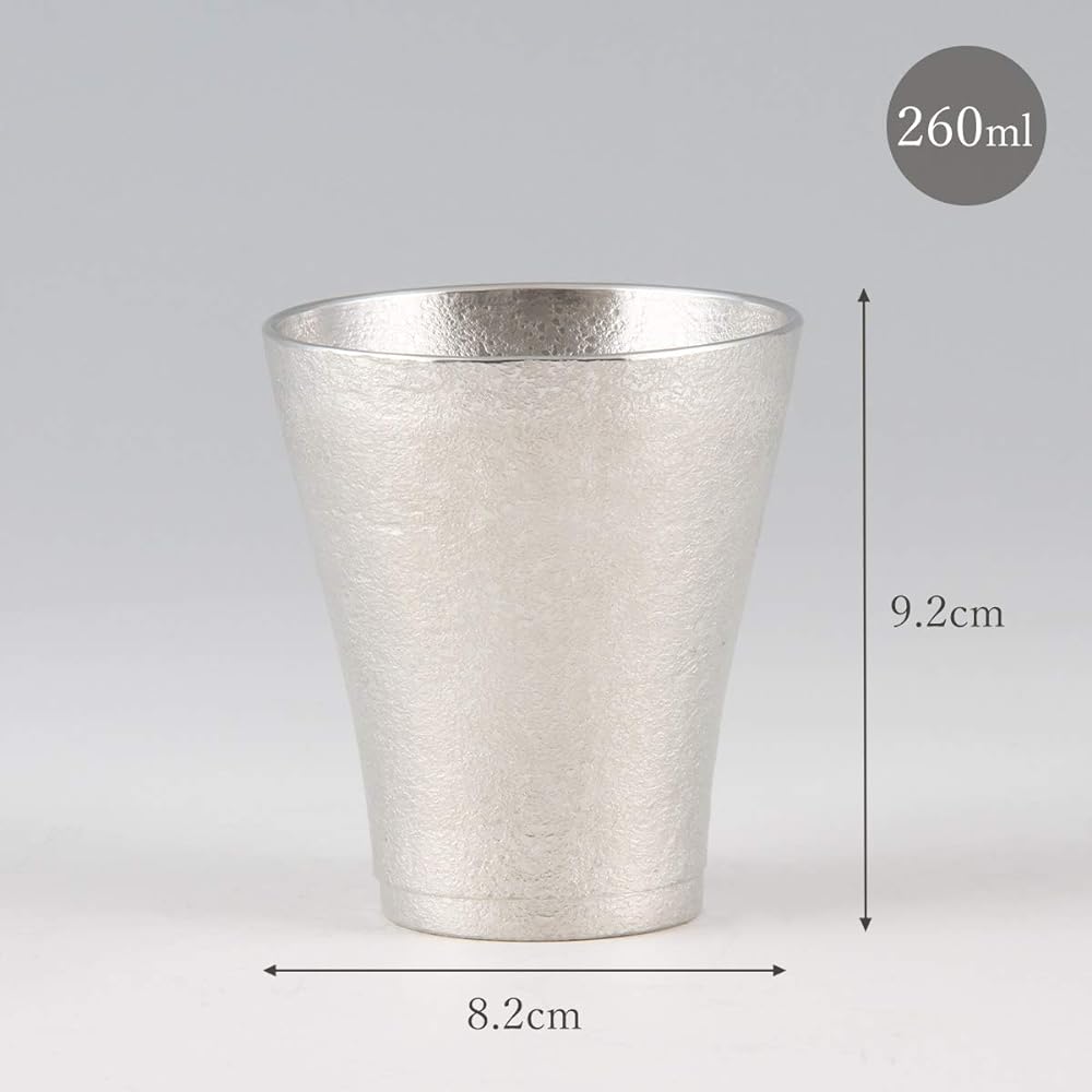 Iwakiri Bikodo Satsuma Tinware Tin Free Cup Zero Bubuki Processing 260ml 77A-1