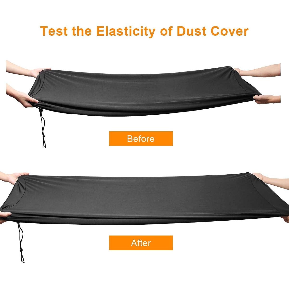 Piano Keyboard Dust Cover for 61/76/88 Keys - Electric/Digital Piano Stretchable Protective Keyboard Cover with Elastic Cord Lock Clasp Machine Washable (61-76 Keys)