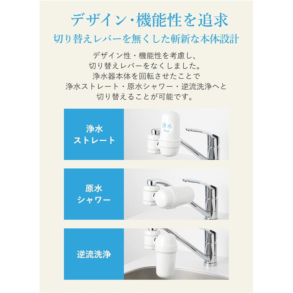 Water Purifier Directly Connected to Faucet Kitchen Chlorine Removal Long Life Cost Performance Long Lasting Pesticide Cloudiness Mold Removal DR-001 Water Purification Plus