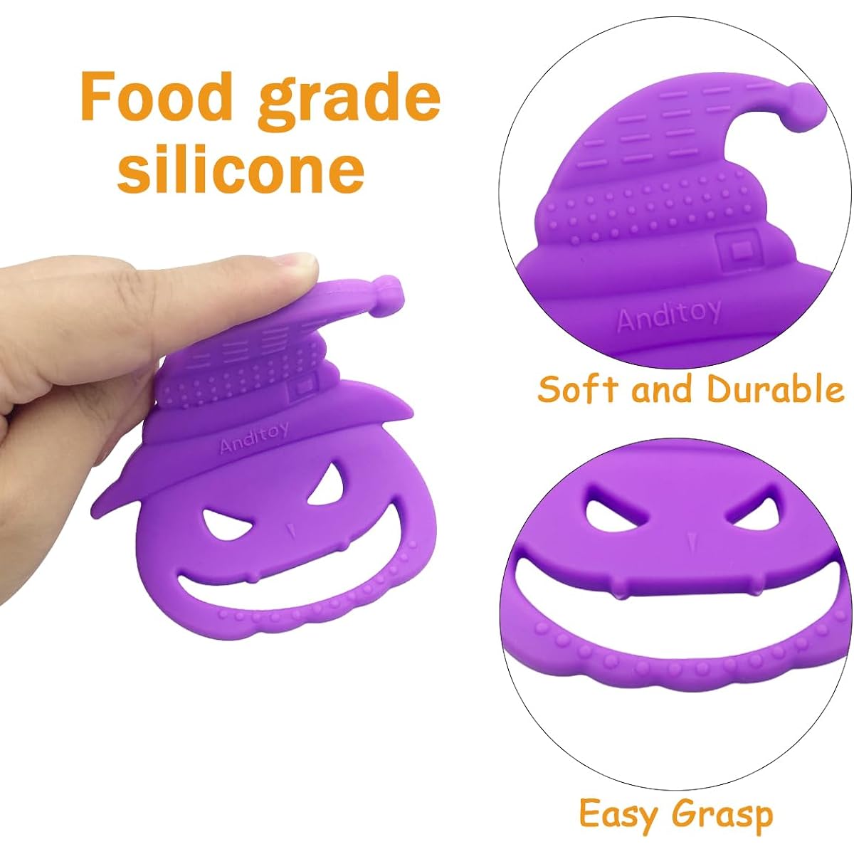 Anditoy Halloween Teething Toys 8 Pack