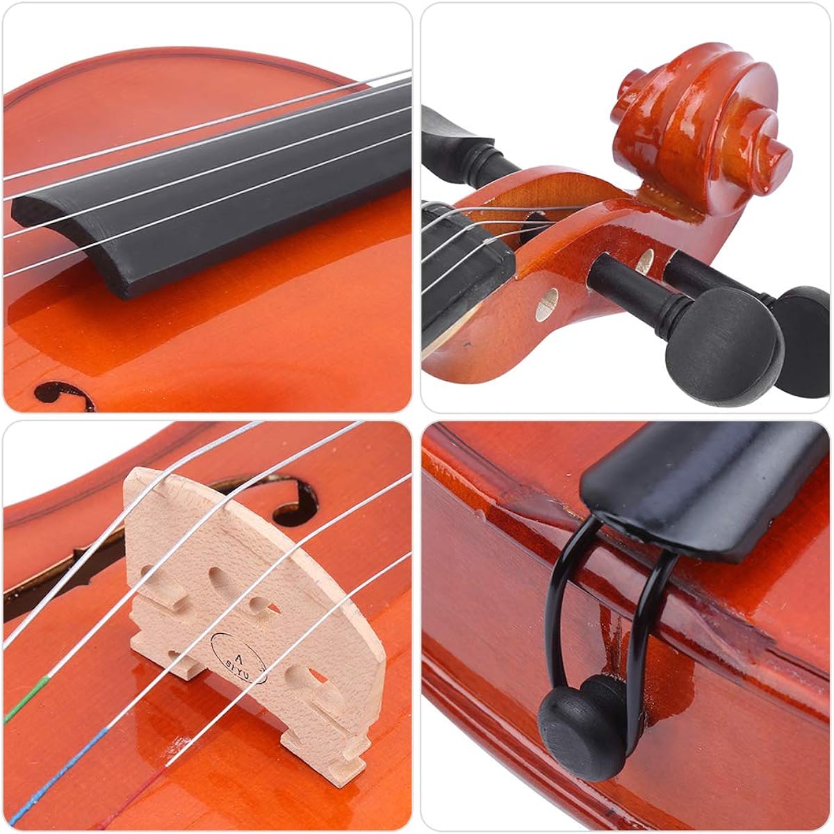 Viola for Violin Lovers, Viola Case, Rosin Spruce Solid Wood Viola Works Violin Learners