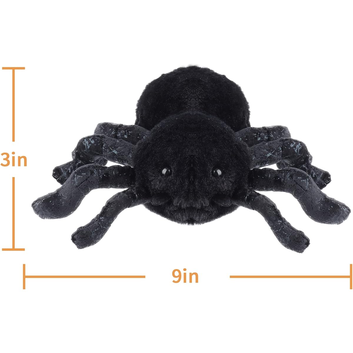 Apricot Lamb Toys Stuffed Animal Black Spider Plush Soft Cuddly Animal Great for Kids 9"