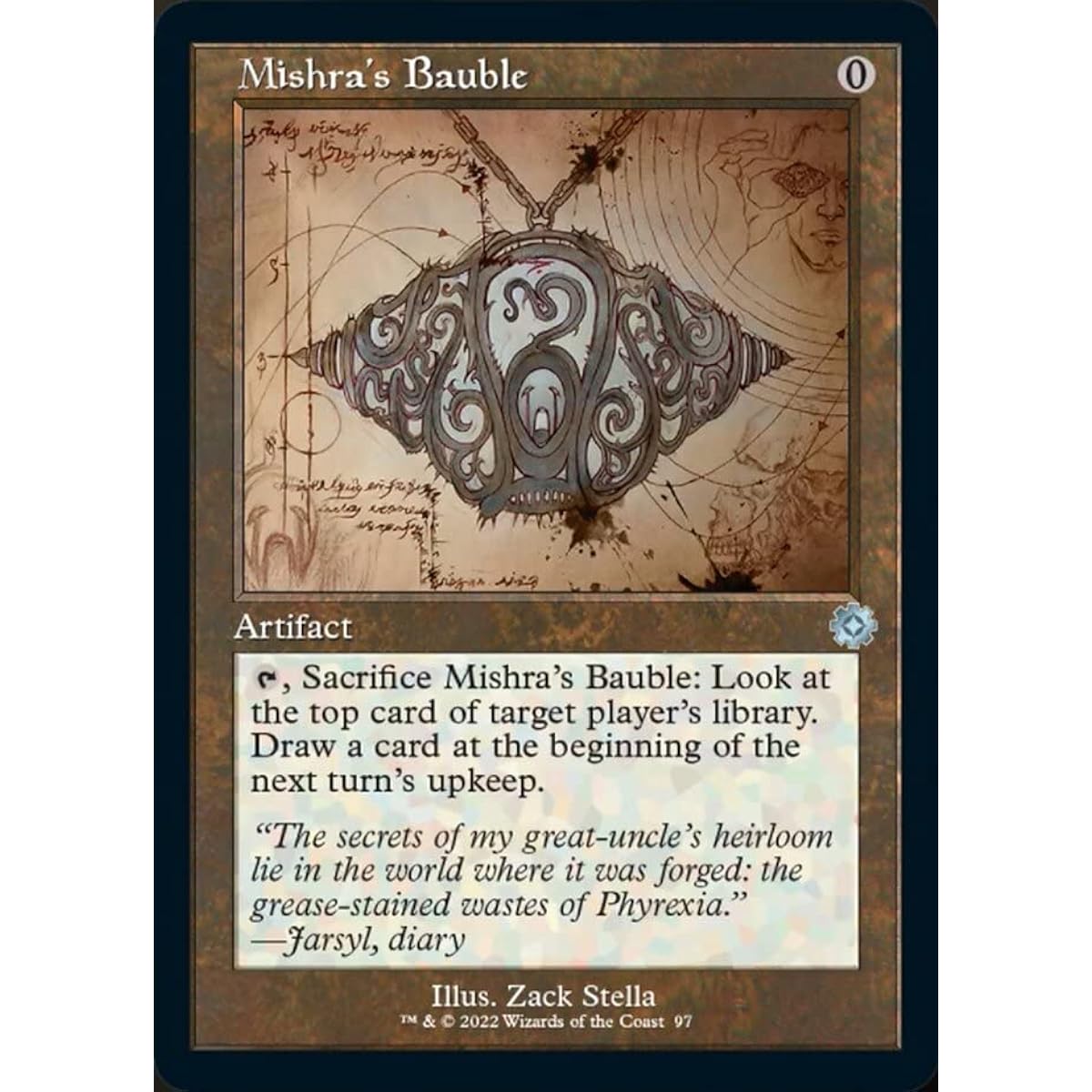 Magic: The Gathering - Mishra's Bauble (097) - Schematic - Brothers of War Retro Artifact