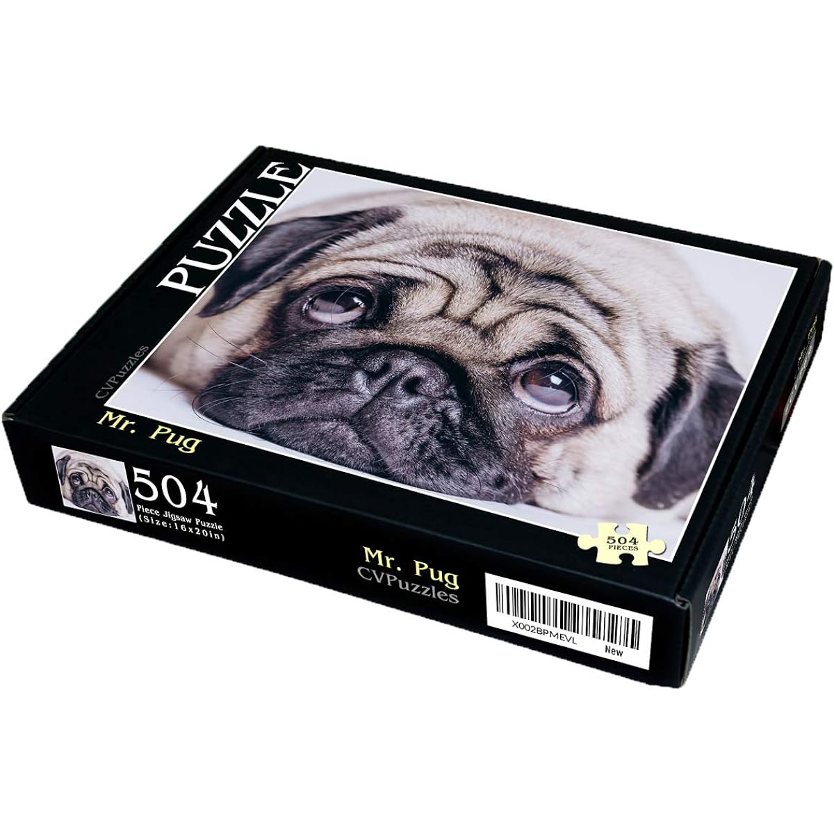 CVPuzzles Mr. Pug 504 Piece Jigsaw Puzzle, 16" x 20"