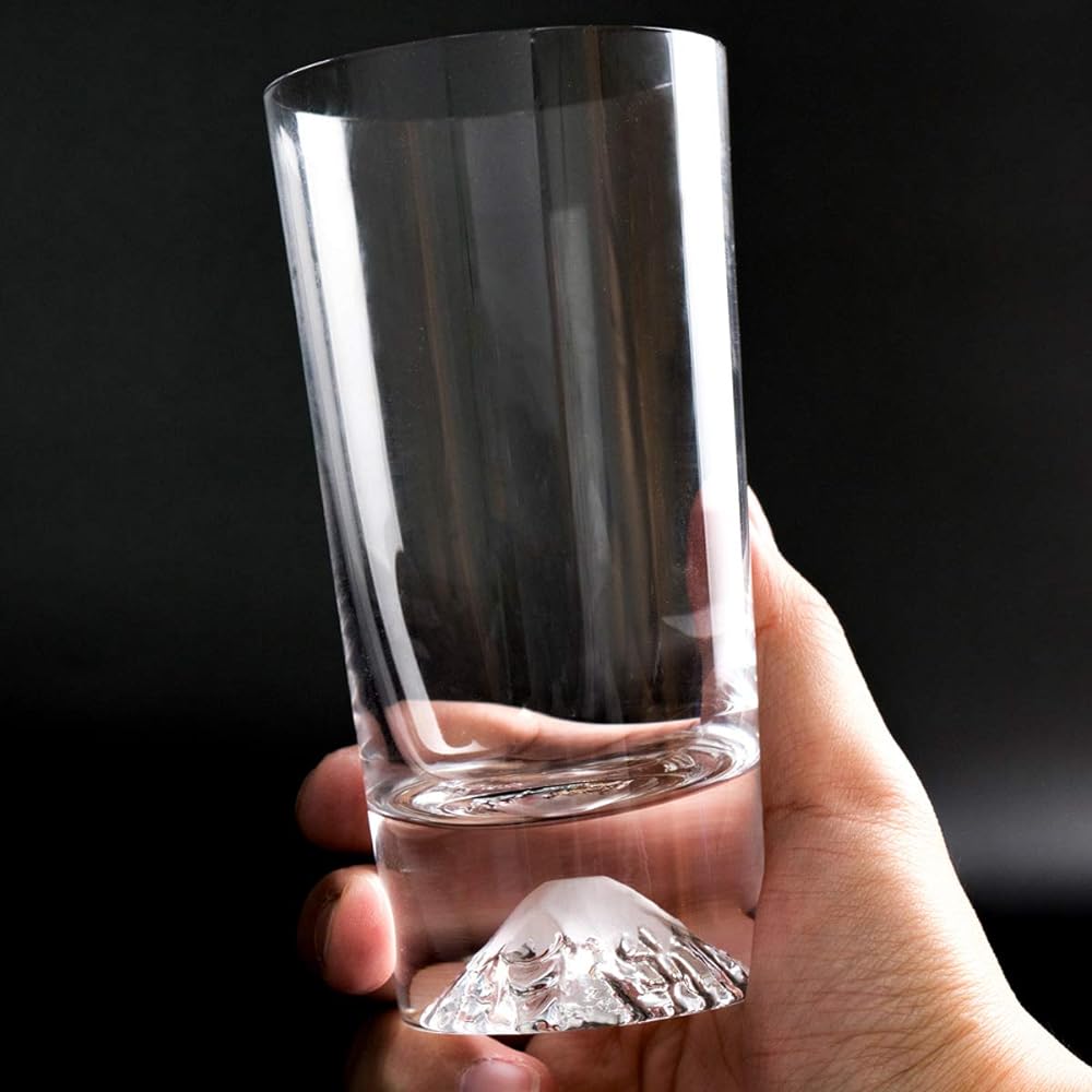 Fuji Glass, Tajima Glass, Mt. Fuji Tumbler Glass, Plain x Cherry Blossom Fuji Tumbler, Set of 2, Souvenir Grand Prix, Edo Glass, Cutter, Whiskey Glass, Rock Glass, Sake, Beer, Father's Day, Mother's