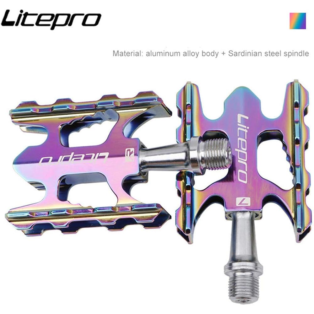 Litepro Folding Bike Pedals Sealed Bearing Aluminum Alloy Anti-slip MTB Road Bike BMX Universal Bicycle Pedals