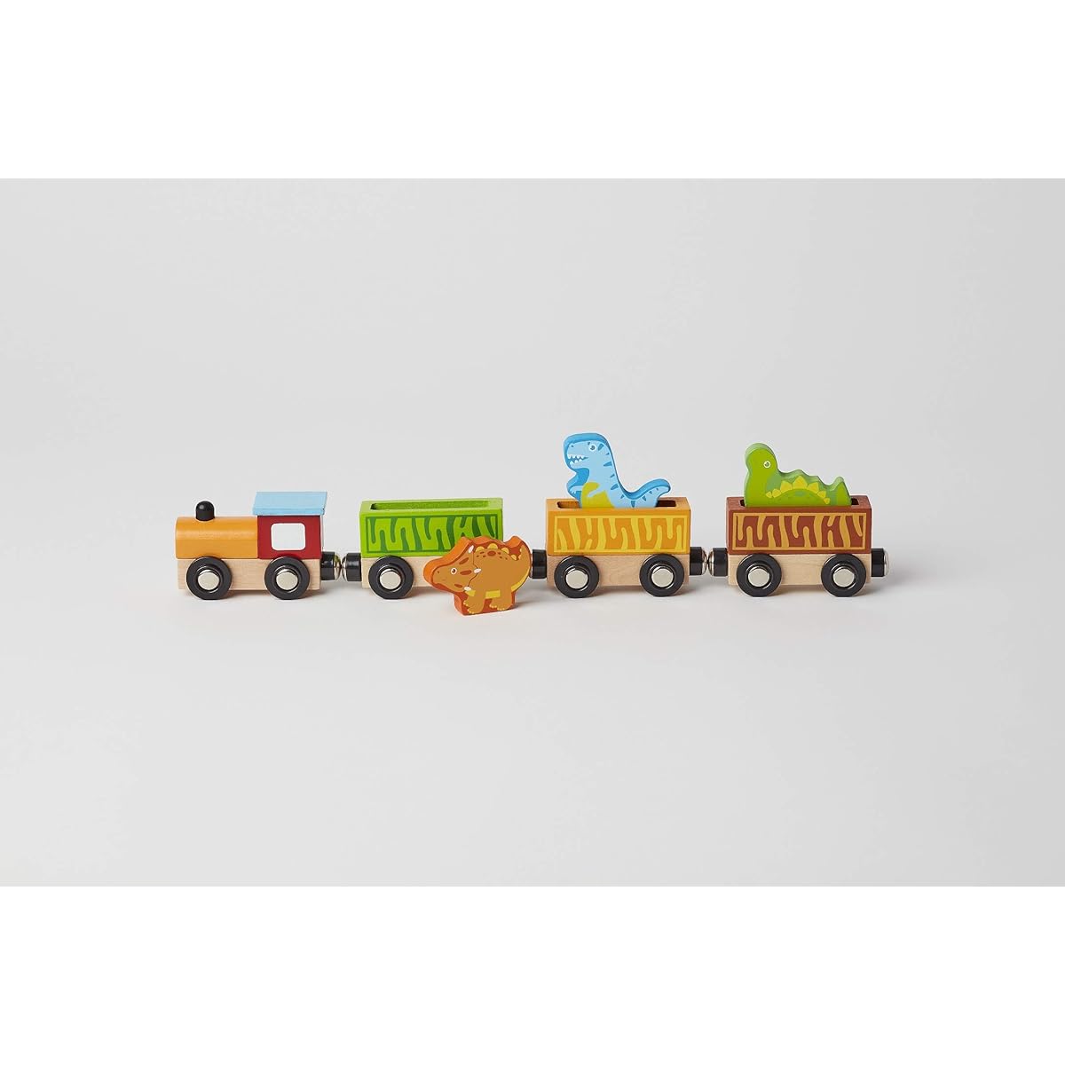 The Original Toy Company Wooden Toy Train Playset - Dinosaur Train