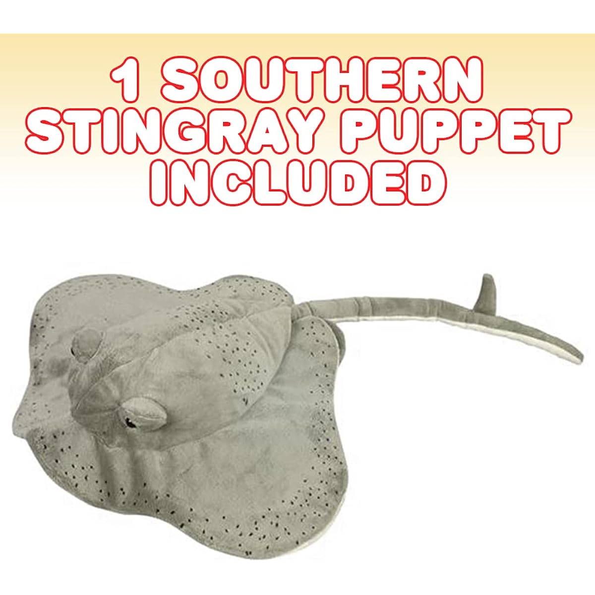 ArtCreativity Southern Stingray Puppet, 1 Piece Animal Hand Puppet, Soft Stuffed Toy, Fun Learning Tool, Bedroom Playroom Nursery Decoration, Underwater Party Decoration, Cute Photography Prop