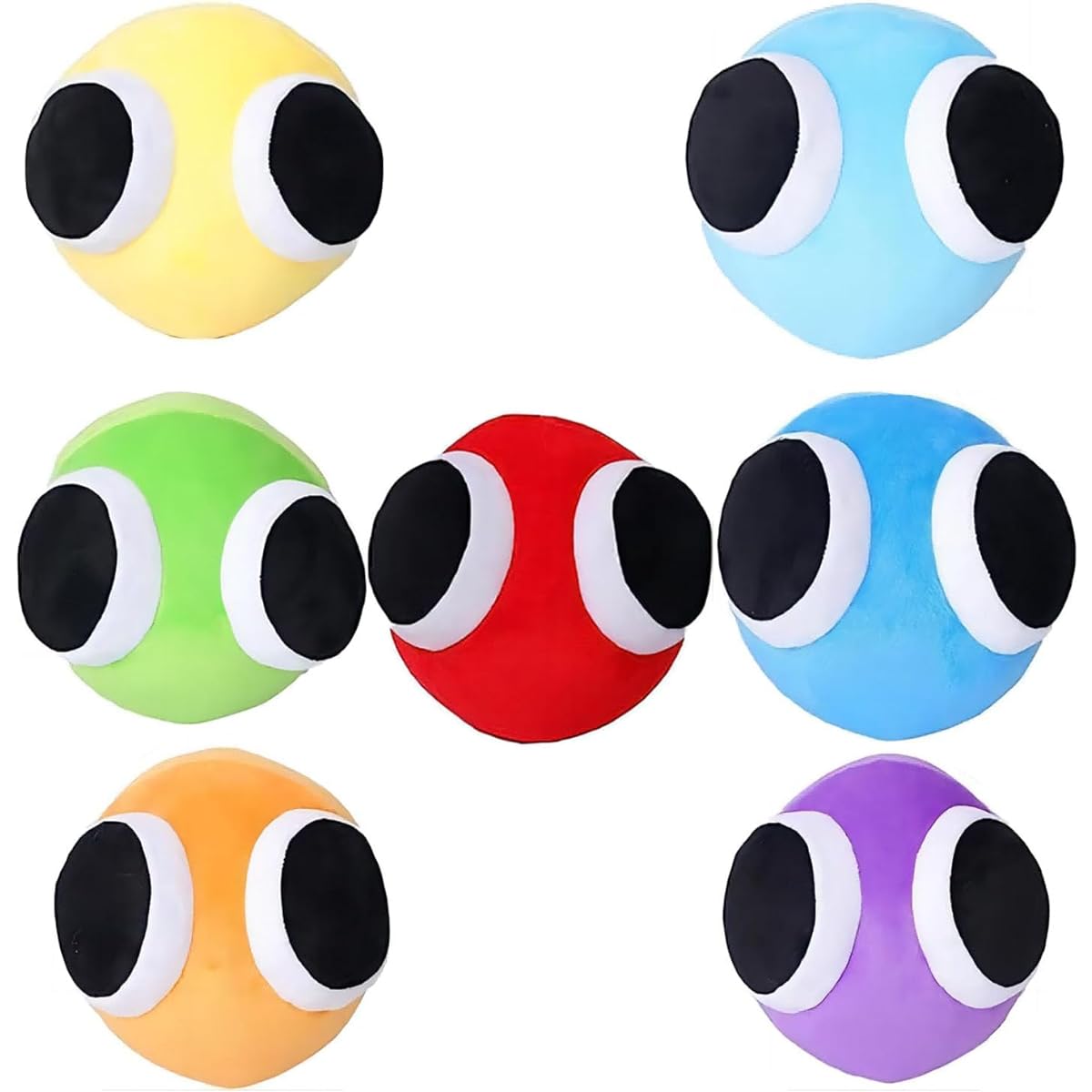 Sokmrus Rainbow Friends Plush Cyan Plush Lookies Plush Yellow Rainbow Friends Chapter 2 Plush (7 pieces)