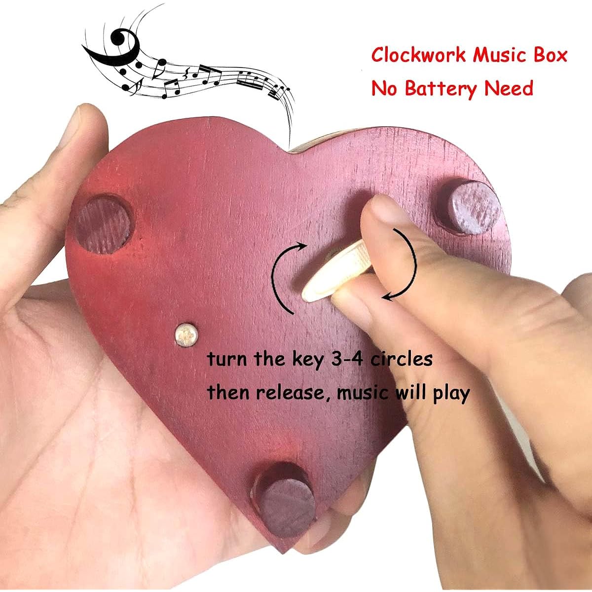 Heartwood Carved Flower Vintage Music Box Gift for Birthday/Christmas/Valentine's Day/Collectibles - For Elise