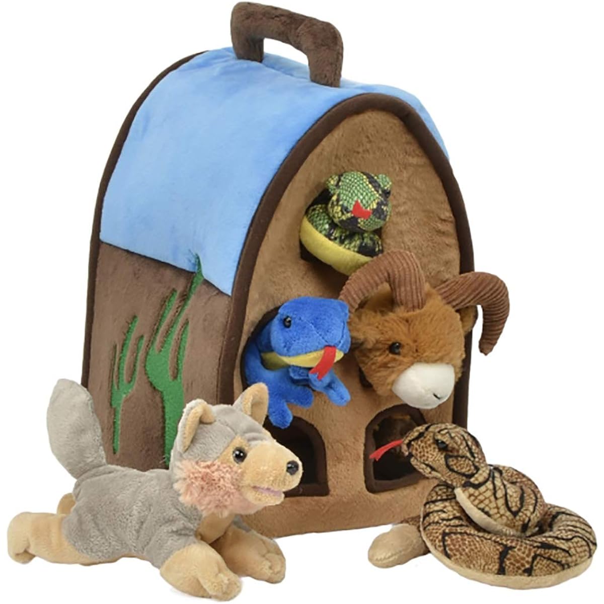 Desert Barn - 5 Stuffed Animals in Desert Barn Case