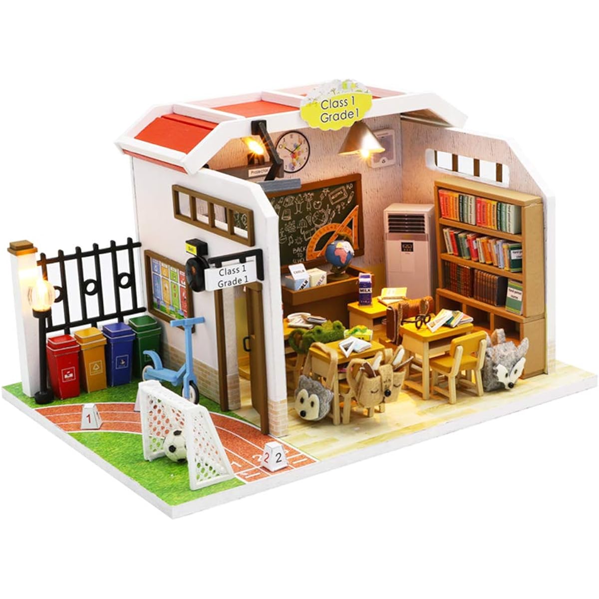 SPILAY Dollhouse Miniature with Furniture DIY Dollhouse Kit Mini Home Model Plus Dust Cover & Music Box 1:24 Scale 3D Puzzle Creative Dollhouse Toys Gifts for Kids (Same Classmate)
