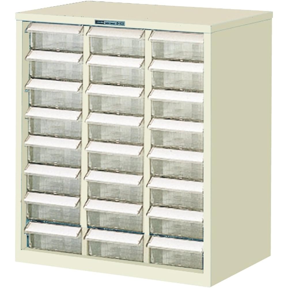 HOZAN Parts Cabinet Parts Case with Drawer Stopper, 15 Drawers, Heading Card, and Anti-Tip Fittings B-402