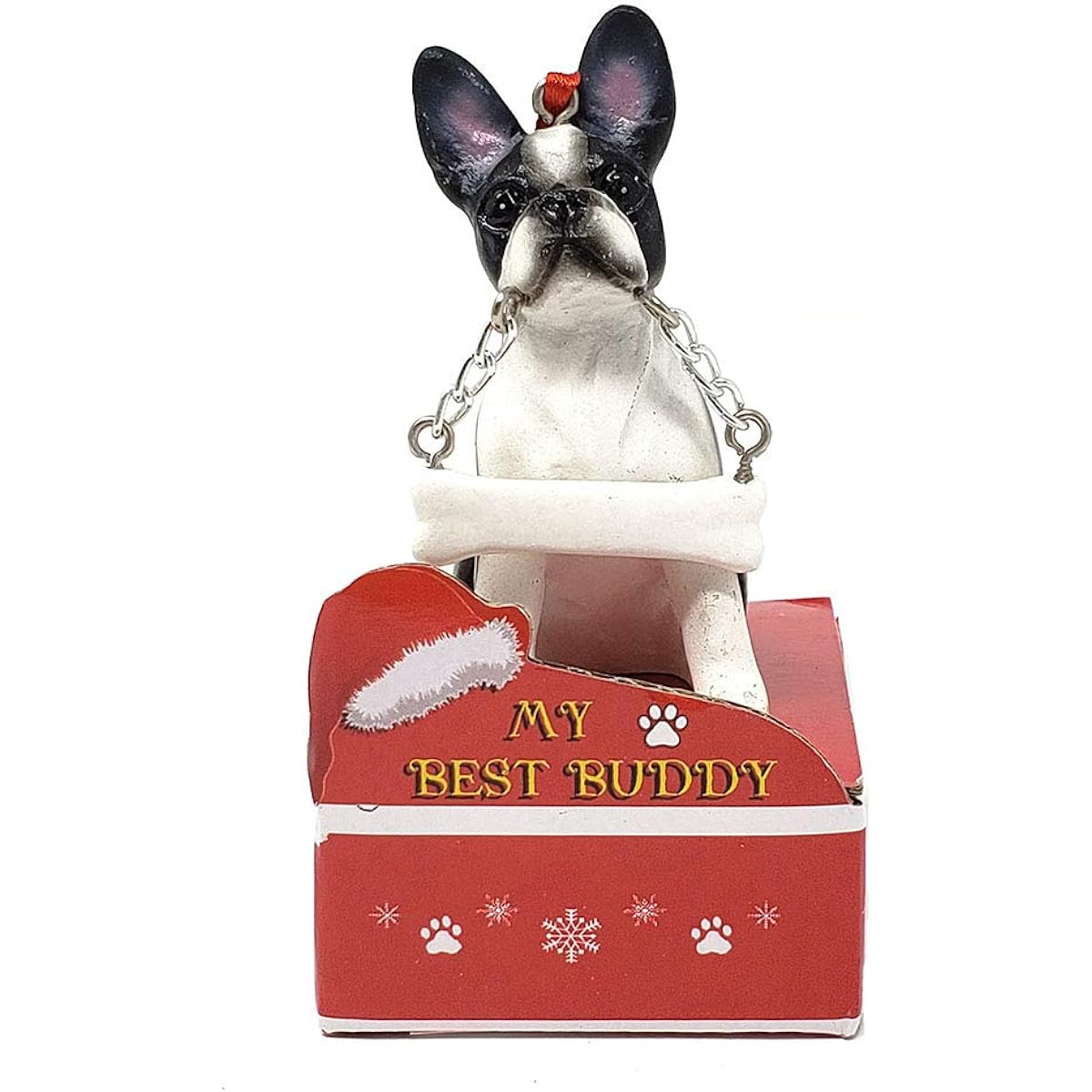 My Best Buddy Boston Terrier Christmas Tree Ornament Decoration