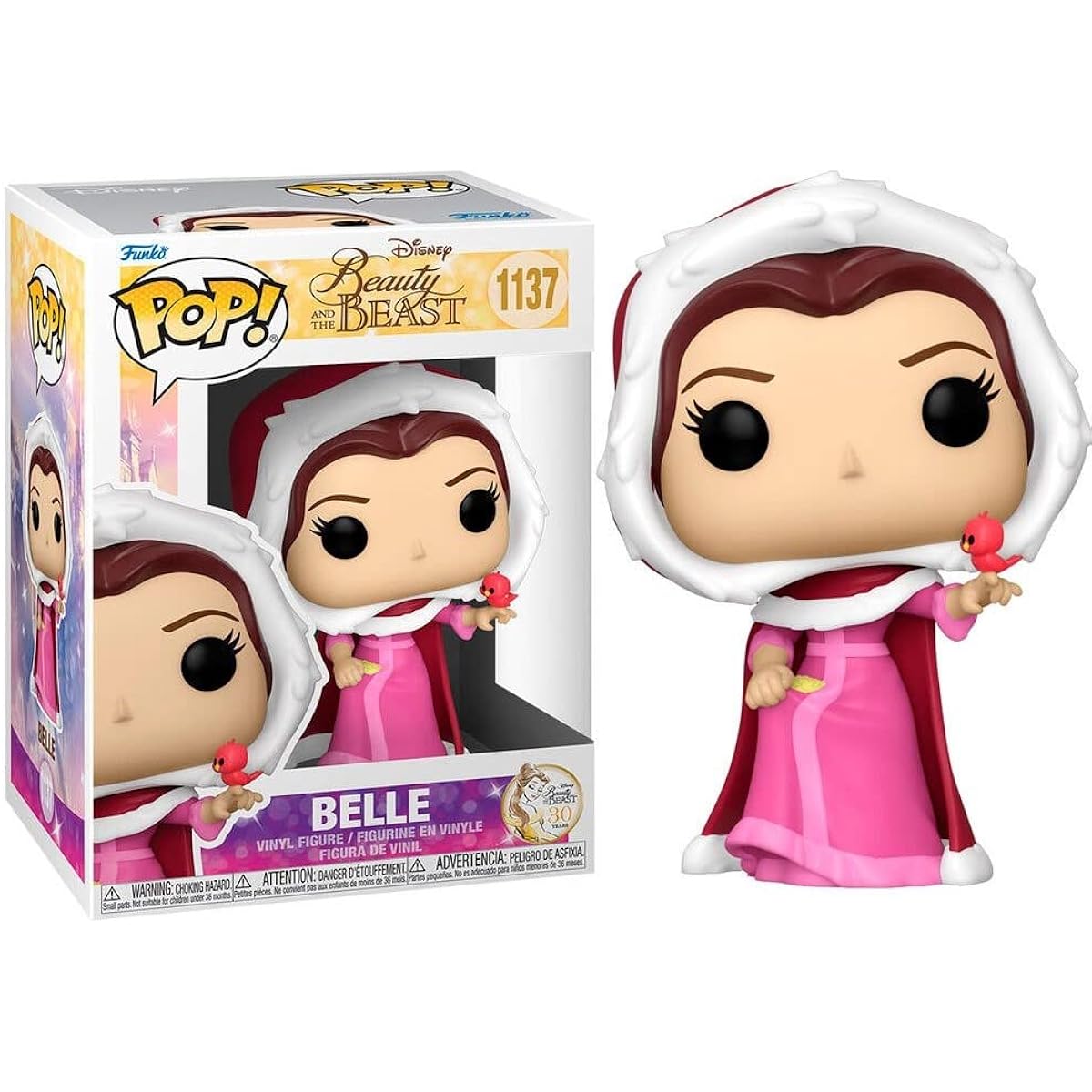 POP Disney Beauty and the Beast - Winter Belle Funko Vinyl Figure (Includes Compatible Box Protector Case), Multicolor 3.75"
