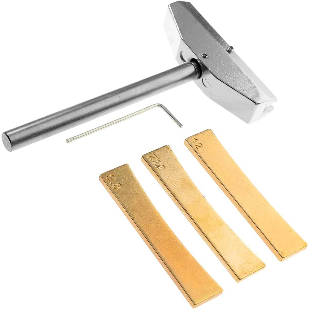 VICASKY 4pcs Fret Installation Kit Multi-Tool Fret Press Bass Fret Insert Bass Capo Bass Jig Cowl Insert Guitar Ukulele Installation Tool Metal Fret