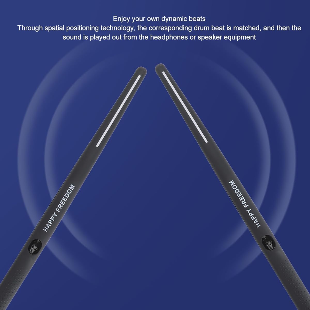 Electric Air Drum Set Sticks, Virtual Drumsticks 3D Motion Sensing Electronic Air Drum Set for Beginners, Kids, Adults