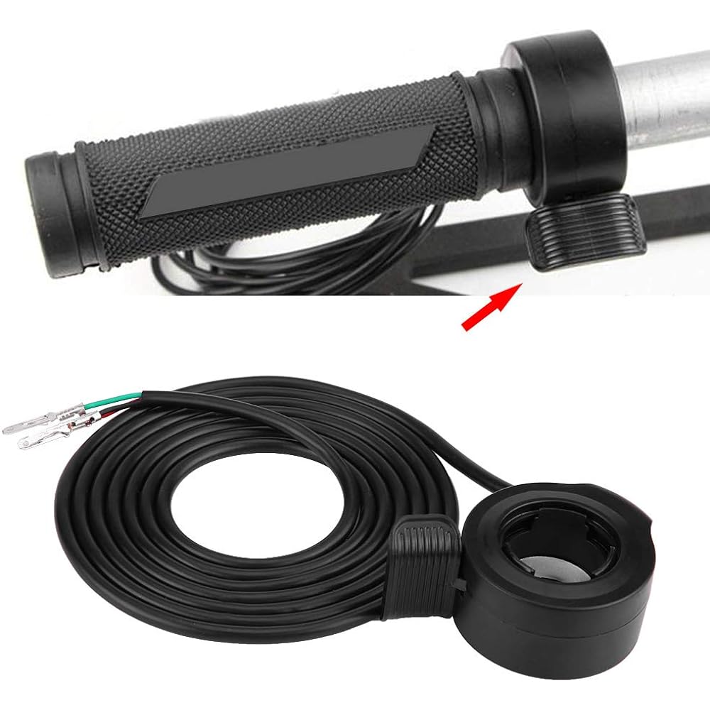 Qiilu Thumb Throttle Assembly Speed Control Assembly for Electric Bike Scooter 22mm 7/8 inch Replacement