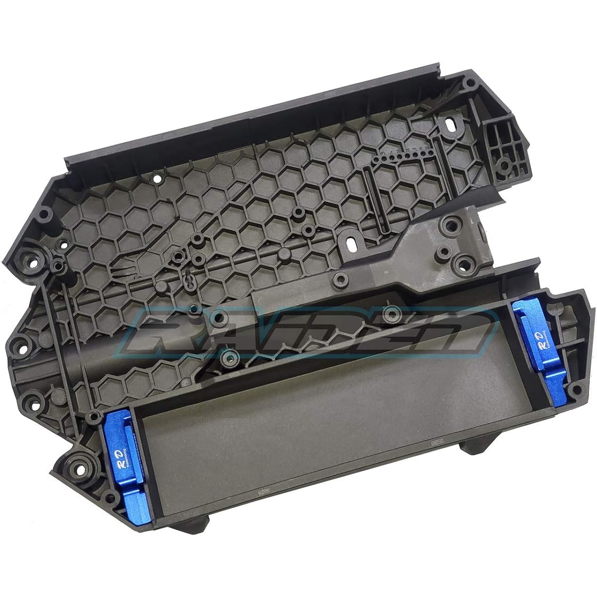 Raidenracing Aluminum Alloy 3S 4S Tall Battery Holder Mount Hold Down for Traxxas 1/10 New MAXX, Blue