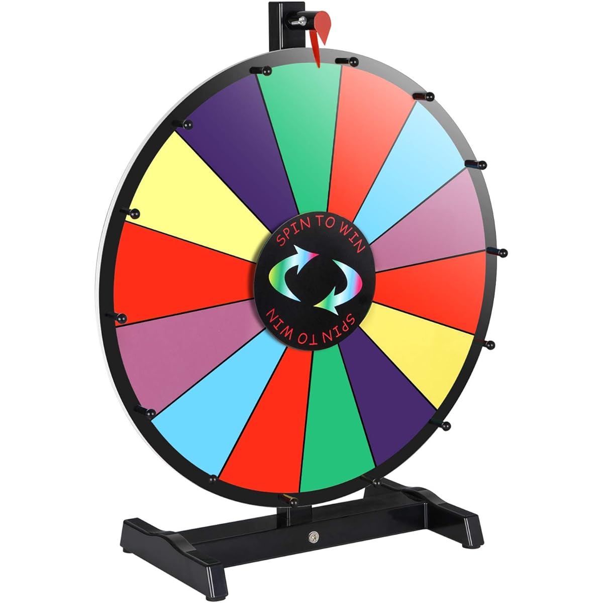 JupiterForce Prize Wheel Tabletop Color Spinning Wheel Game