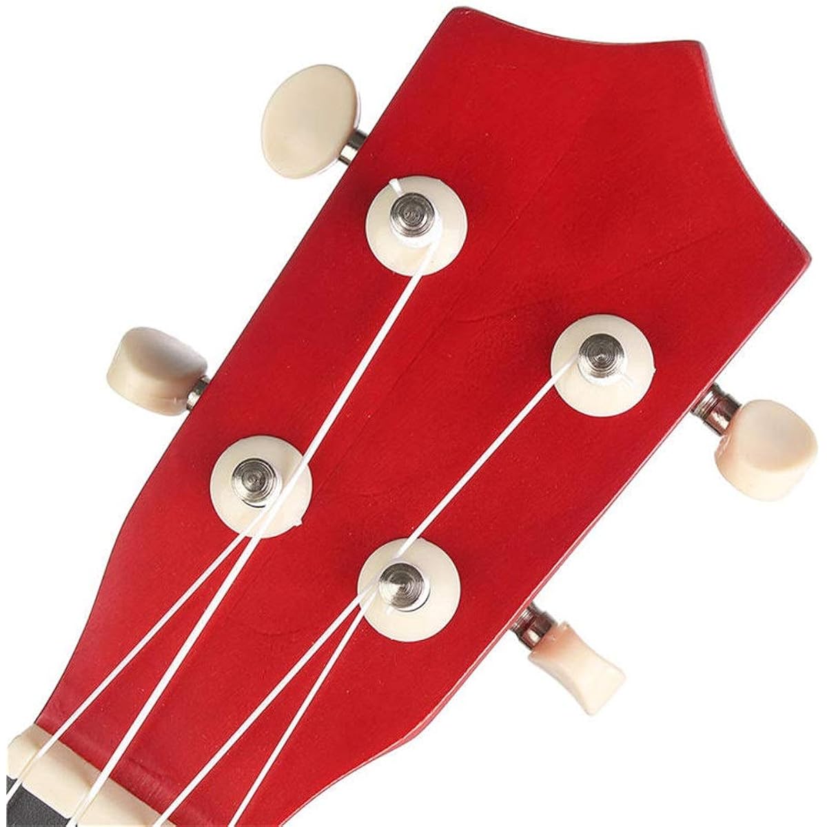 Classical Guitar Small Wooden Guitar with Tuner and 12 Frets 21 Inch Color Soprano Ukulele Uke Steel Guitar Easy to Learn and Play (Color : As shown, Size : 21inch)