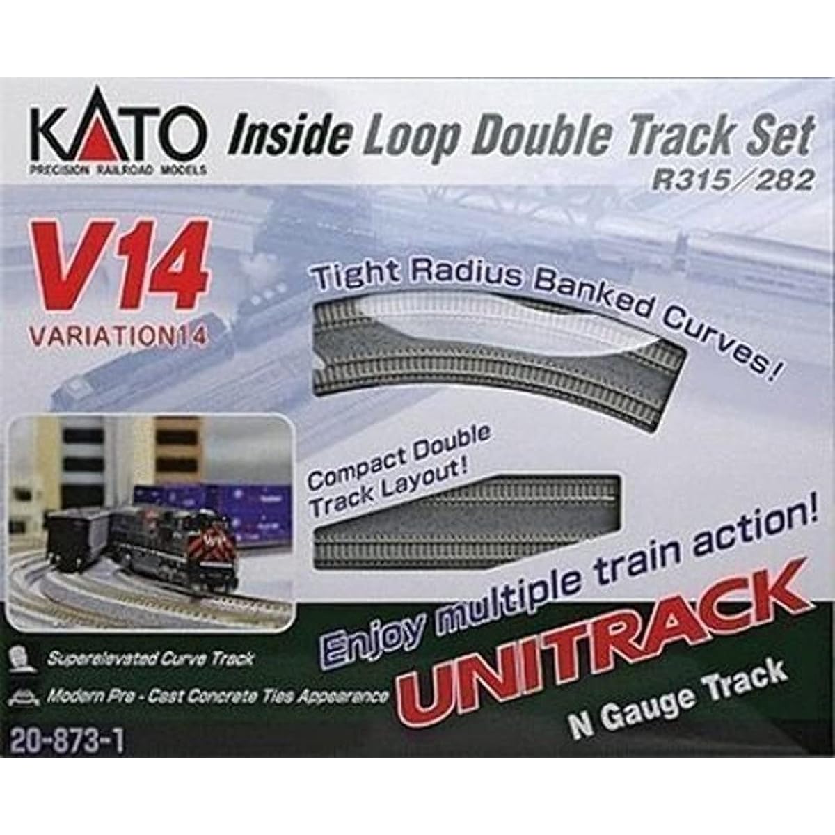 Kato USA Model Train Products V14 UNITRACK Double Track Inner Loop Set