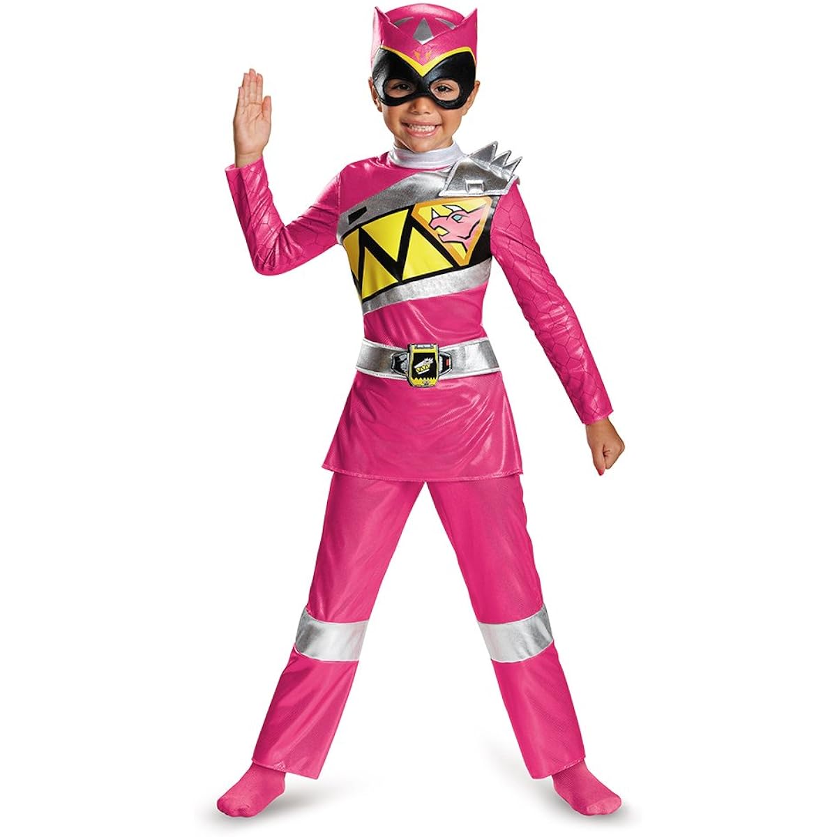 Power Rangers Dino Charge: Pink Ranger Deluxe Child Costume Power Rangers Dino Charge: Pink Ranger Deluxe Child Costume is "♪ Halloween ♪ Size: Small (4-6)