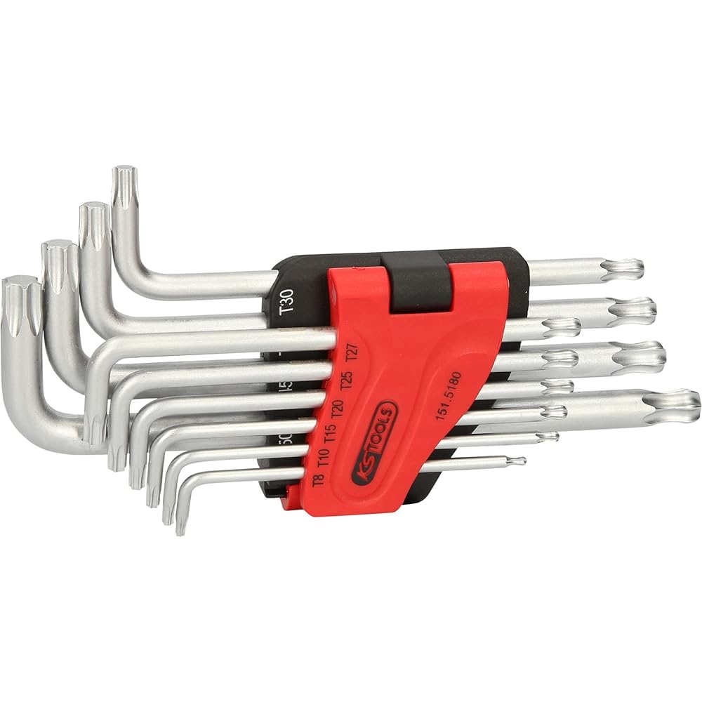 KS Tools Ball Head Torx Angle Socket Wrench Set Long 10 Pieces 151.5180