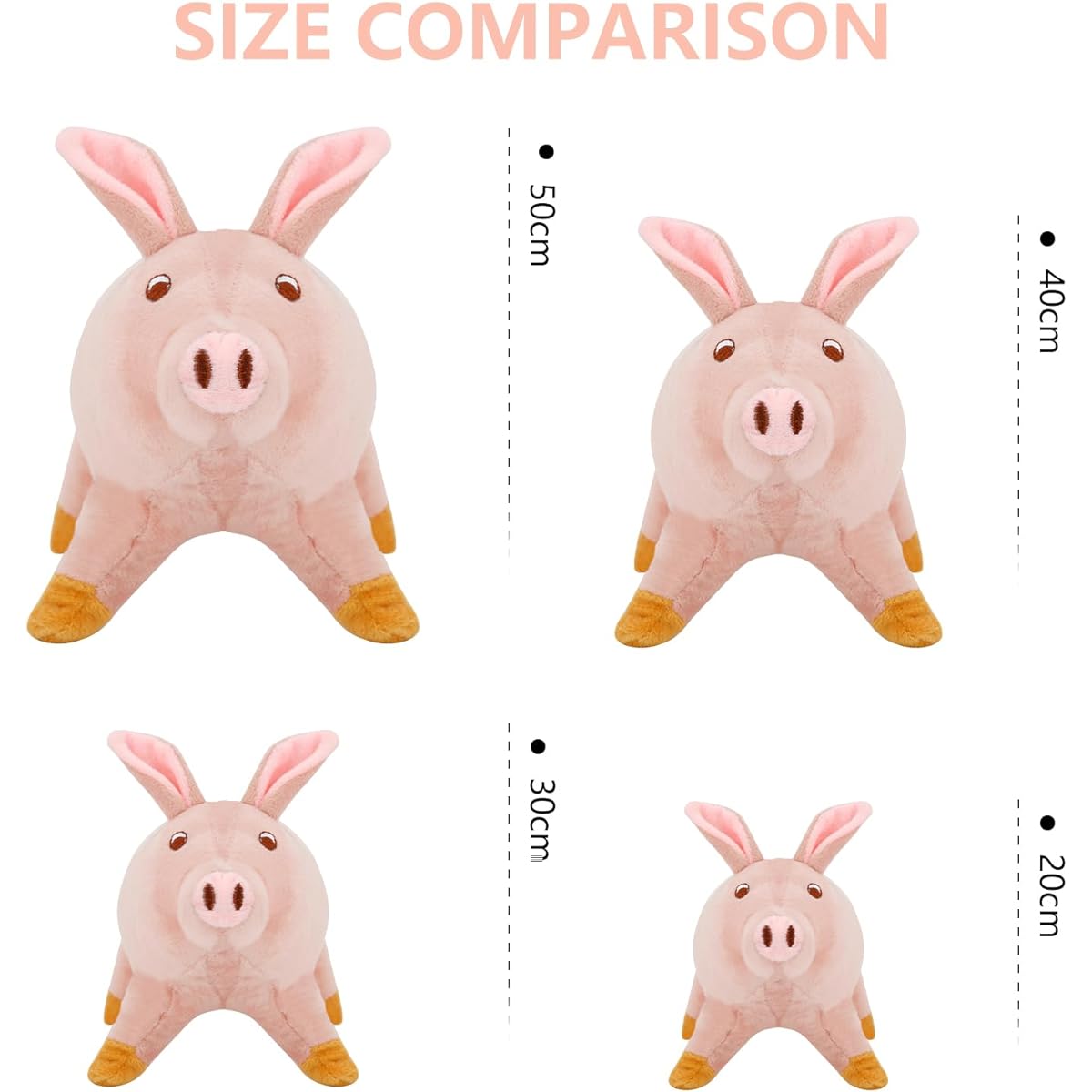 sengocis Pig Plush Toy, Super Soft Huggable Weighted Stuffed Animal, Cute Plush Toy for Kids and Adults