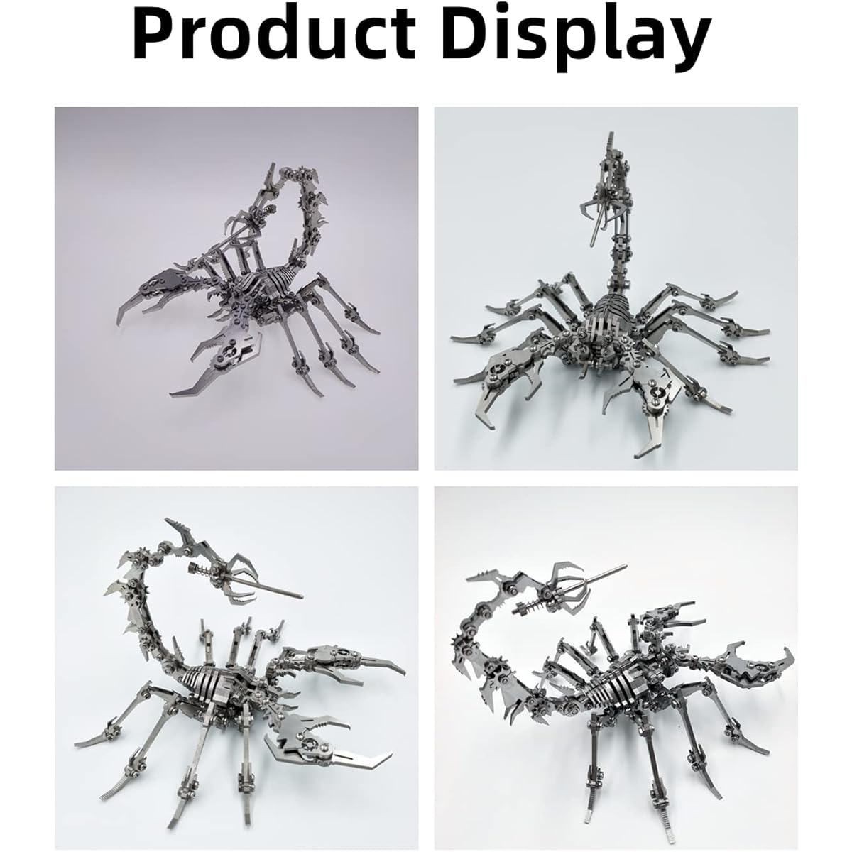 Scorpion King DIY Model Kit Toy 3D Metal Puzzle for Adults 3D Jigsaw Puzzle Stainless Steel Hand Assembled Detachable Model Art Craft Desk Ornament Home Decoration Toy Gift for Teens & Adults