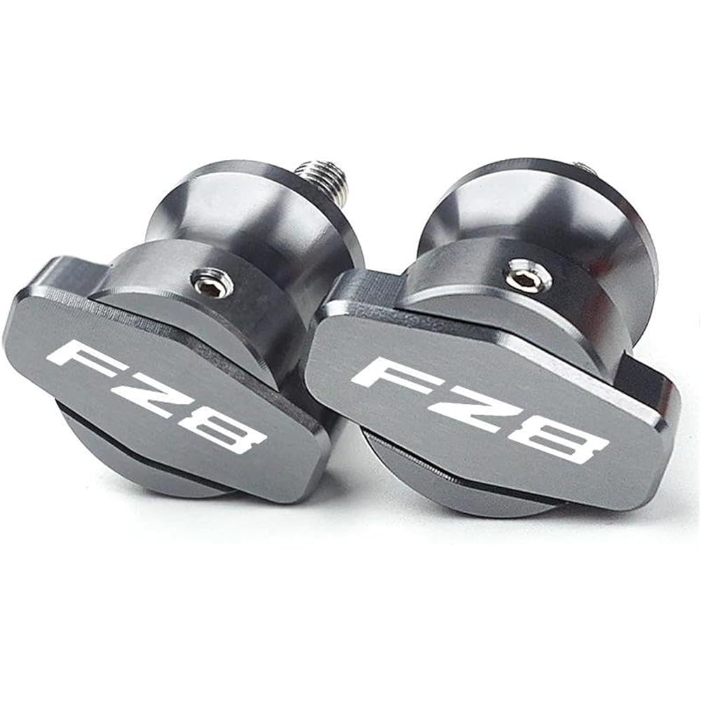 Motorcycle Bobbin Slider Stand M6 Swing Arm Stand Screw CNC Motorcycle Accessories 6mm Spool Slider For FZ8 FZ 8 2010 2011 2012 2013 2014 2015 (Color: Titanium)