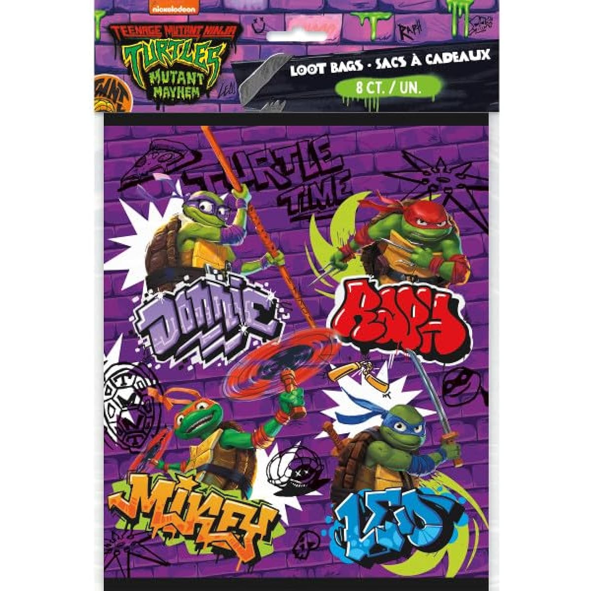 amscan TMNT Ninja Turtles Birthday Party Supplies Favors Bundle Pack with 24 Party Favors Loot Bags