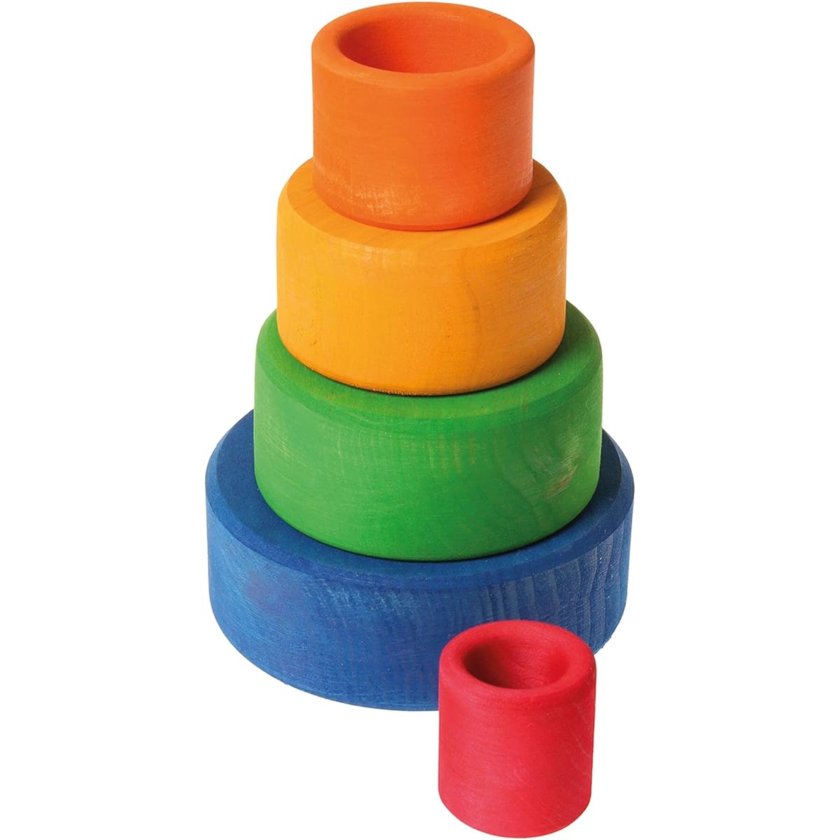 Grimm's Toys, Educational Toys, Wooden Pretend Play, Ergonomic, Height 8.5 x Diameter 11.5 cm, Blue, Inlay