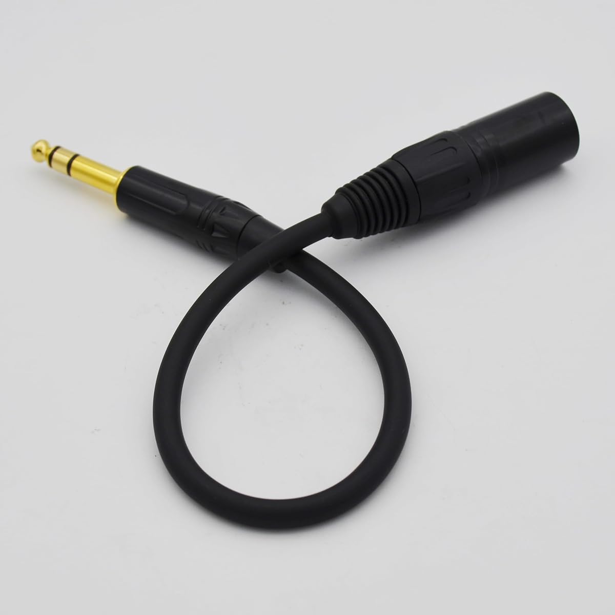 Czyuntuo XLR to 1/4 Cable 1/4" TRS to XLR Male Plug Stereo Balanced Interconnect Microphone Cable for Audio Speakers Pack of 2 1ft