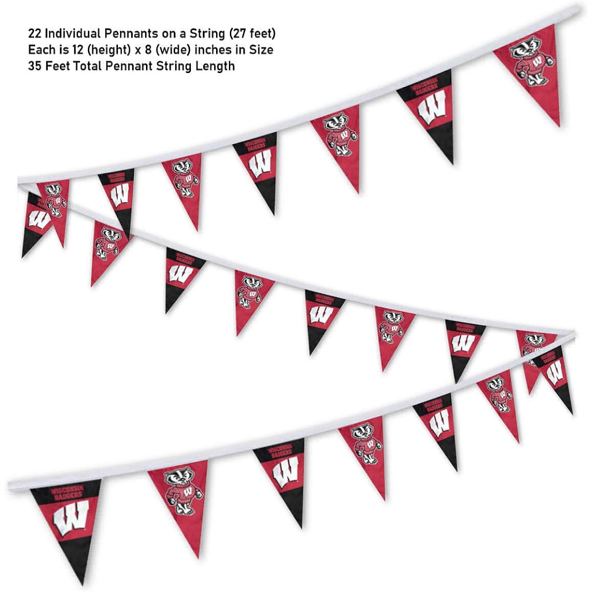 Wisconsin Badgers Pennant String Flag