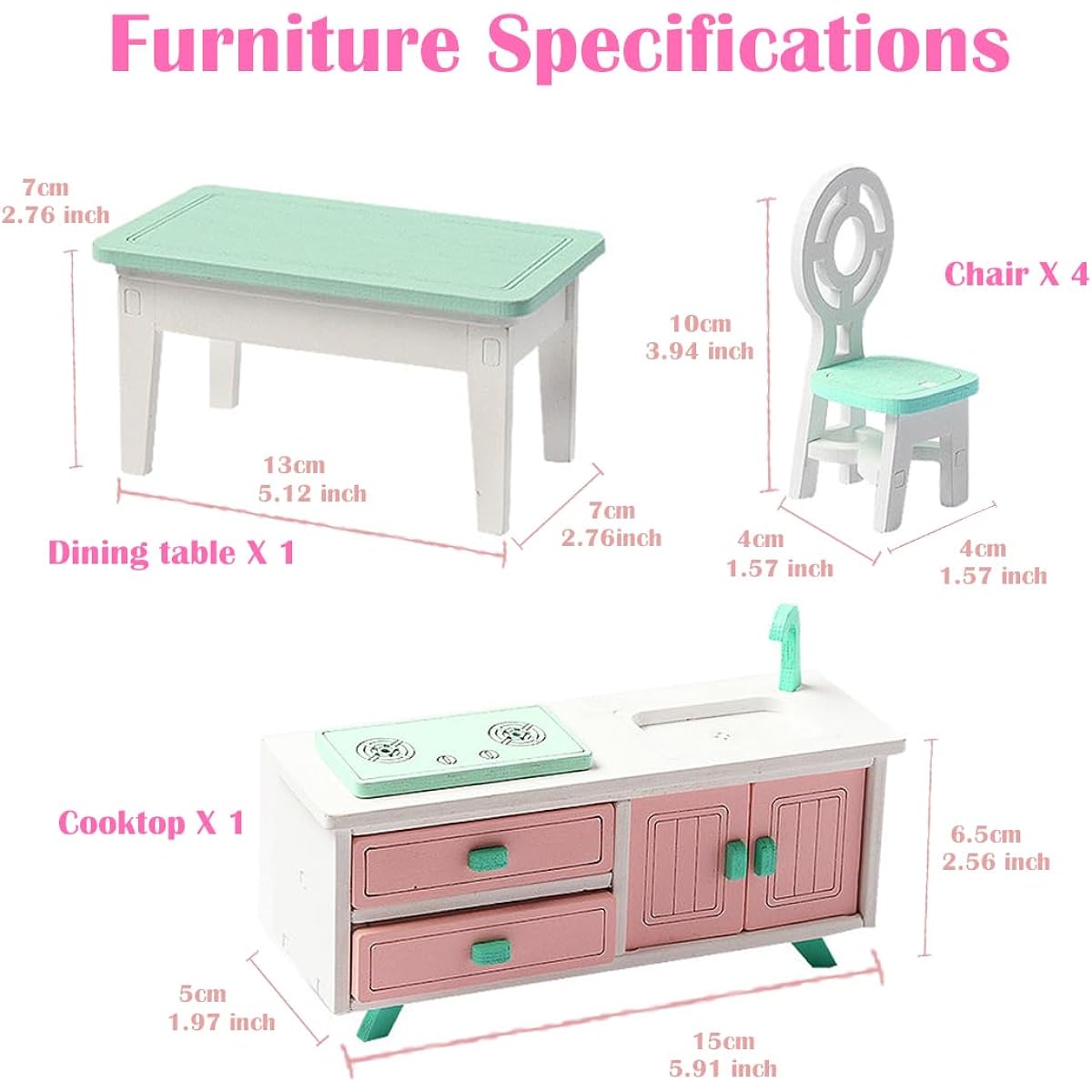 Doll Clothes Pajamas Dollhouse Furniture Kitchen Miniature Dollhouse Accessories for 6-7 Inch Dolls Chelsea Doll 1:12 Scale Dollhouse Furniture