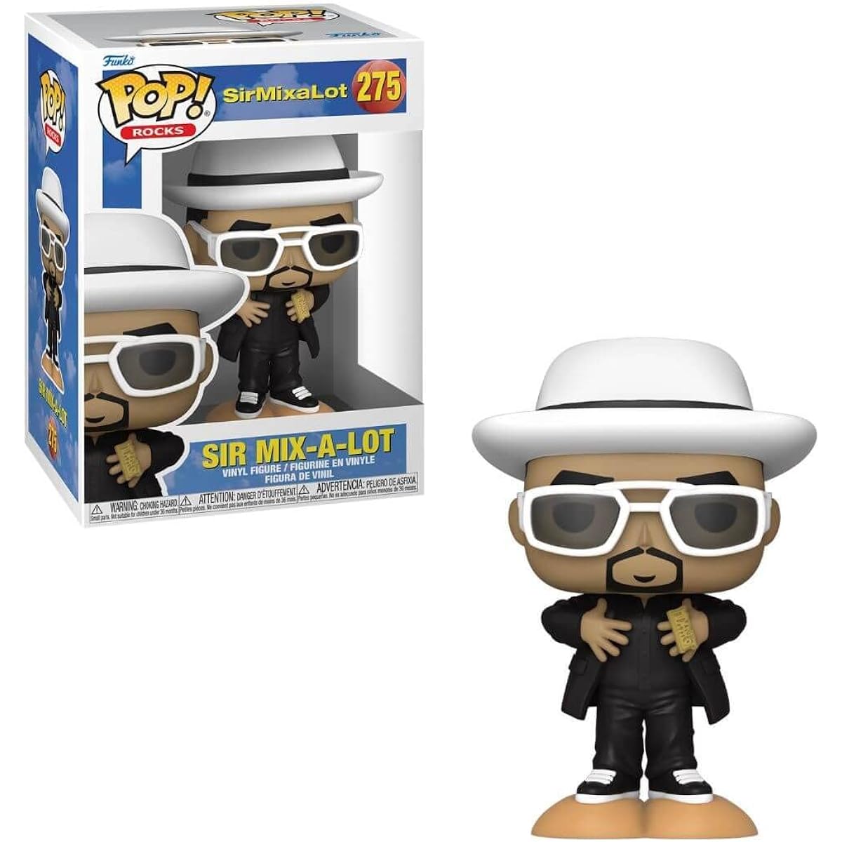 POP Rocks: Sir Mix-A-Lot Funko Pop! Vinyl Figure (Includes Compatible Pop Box Protector Case), Multicolor, 3.75 Inch