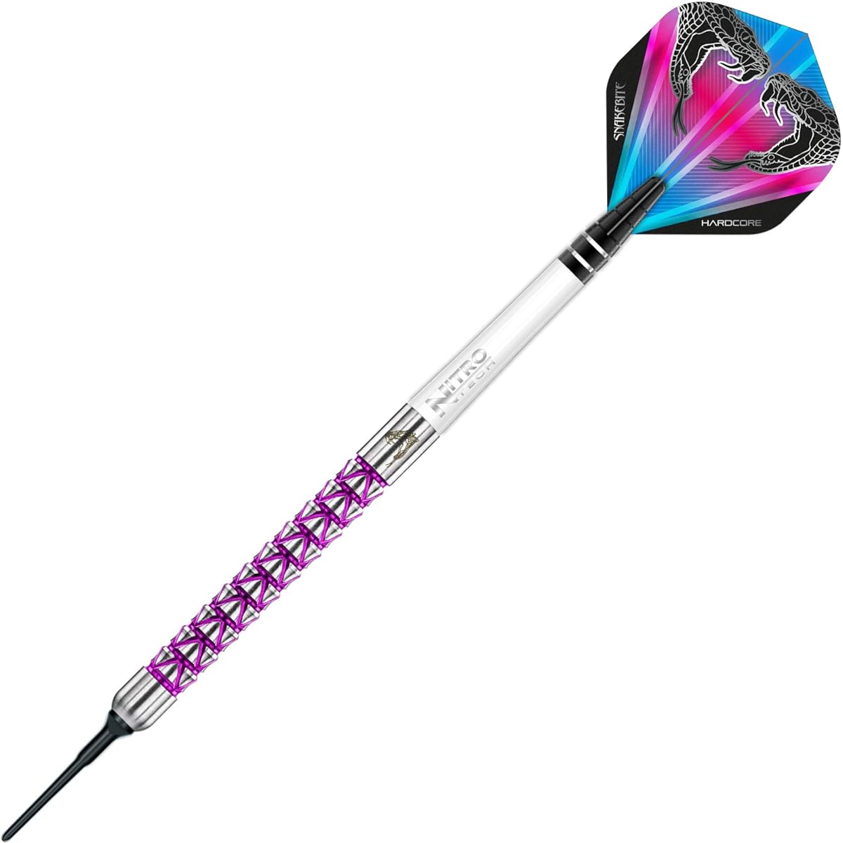 Red Dragon Peter Wright Snakebite Vyper Softip: 20 Gram - Tungsten Steel Darts with Flights and Shafts