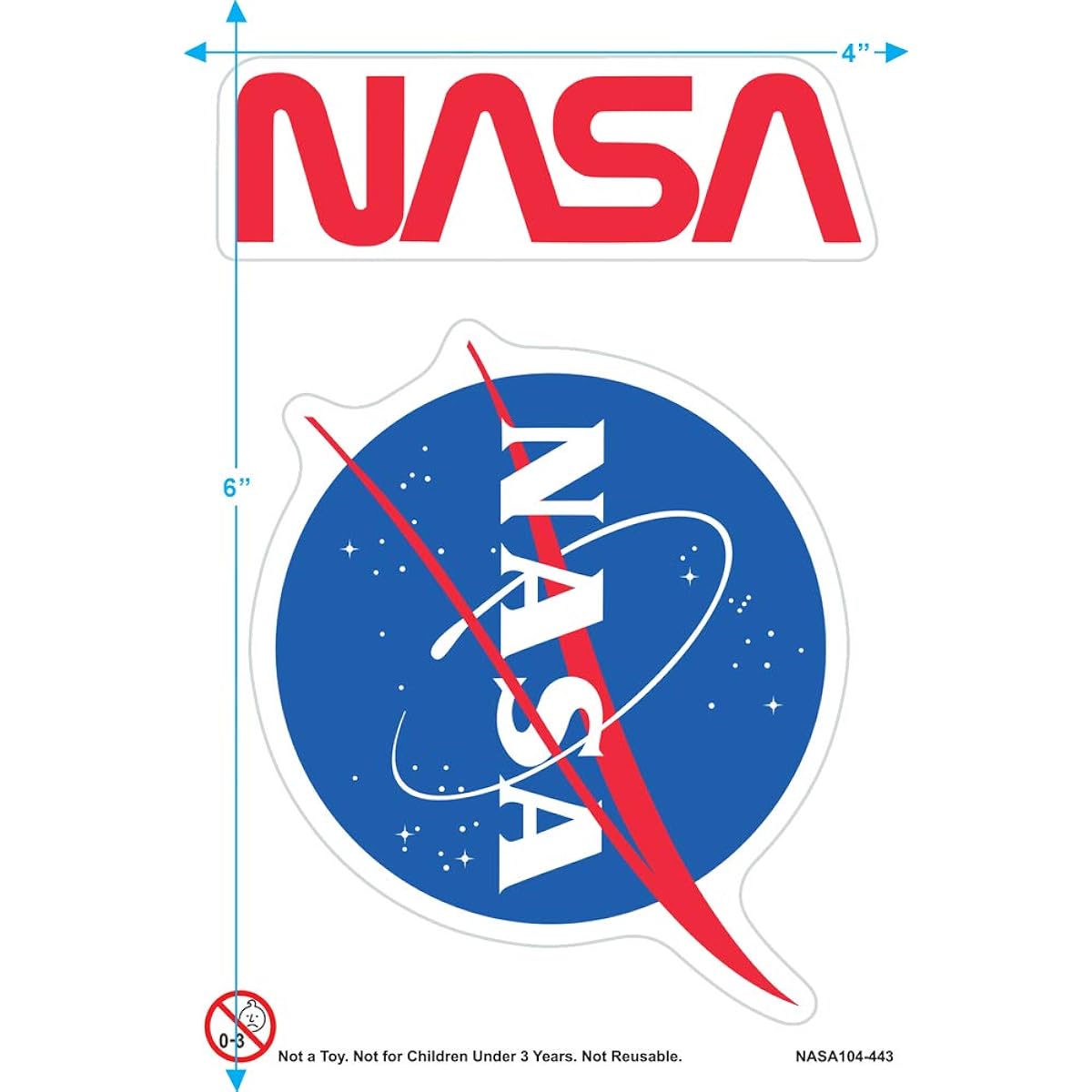 Popfunk NASA Meatballs and Worms Logo Collectible Sticker