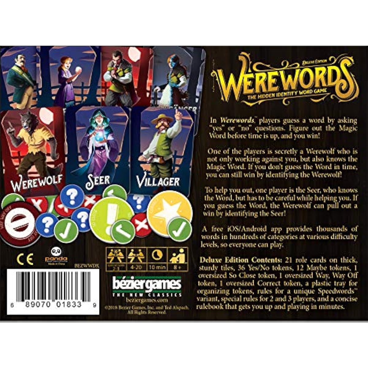 Bézier Games Bezwwdx Werewords Deluxe, Multicolor - English version