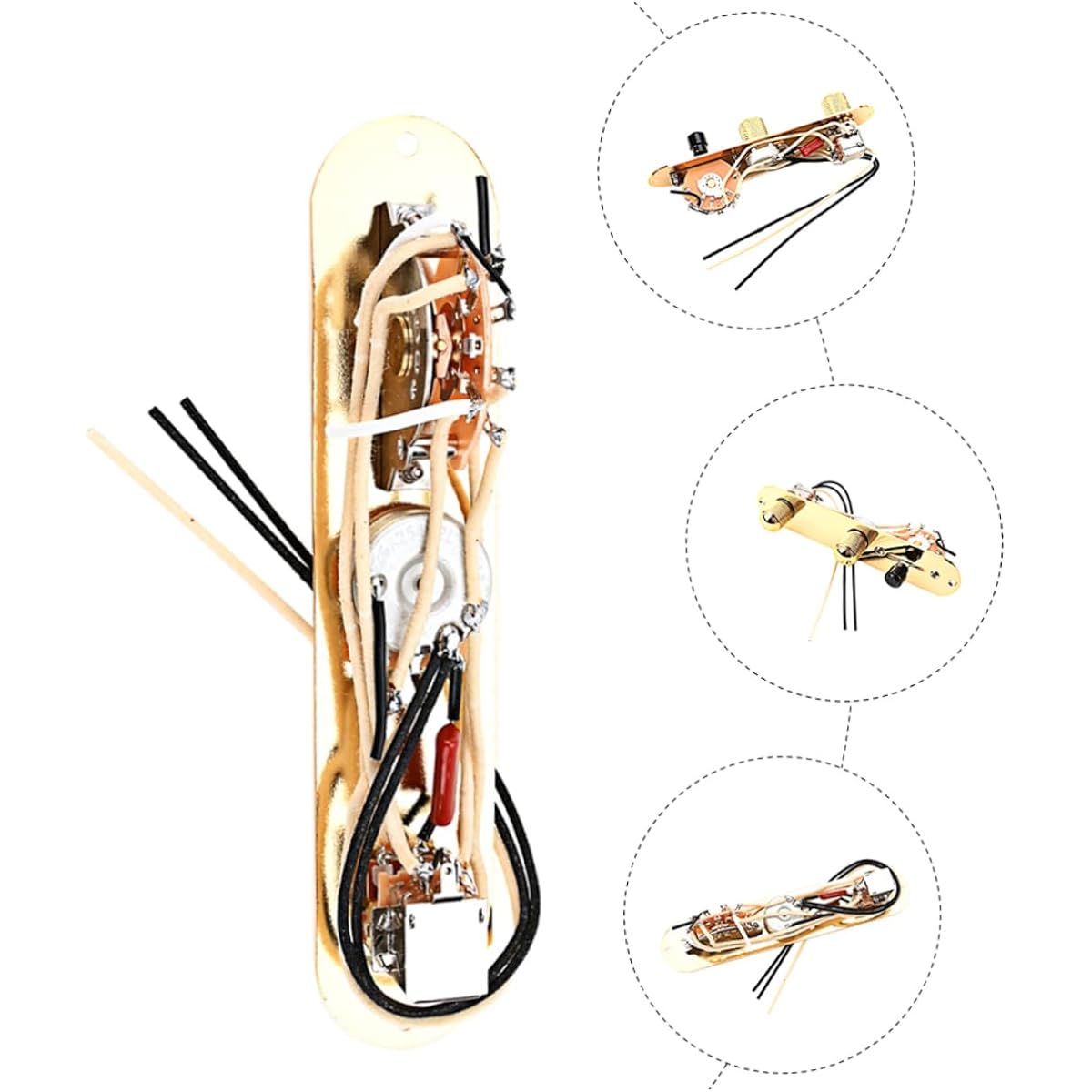 Vaguelly Set of 4 Guitar Circuit Board Saddle Plate Accessories Metal Guitar Control Plate Metal Guitar Parts V Guitar Guitar Bass Control Knobs Guitar Accessories Electric