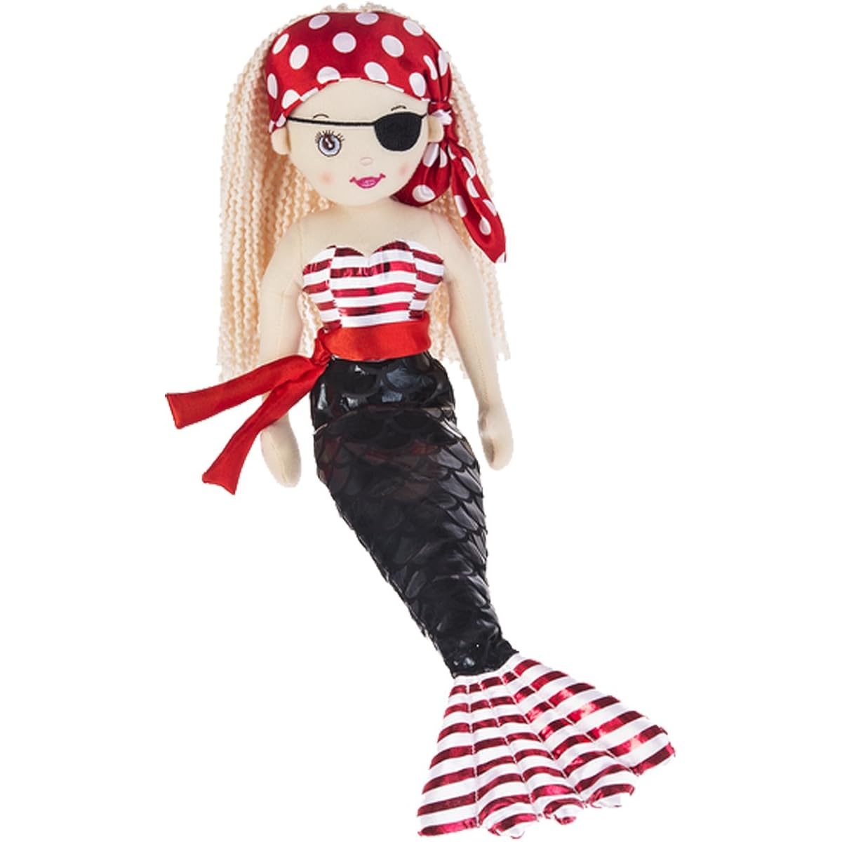 Girls Mermaid Doll PIRATE SHELLY Blonde Hair w/Pinkalicious and Aqua, the Mini-Mermaid Book w/ Stickers & Gift Tag