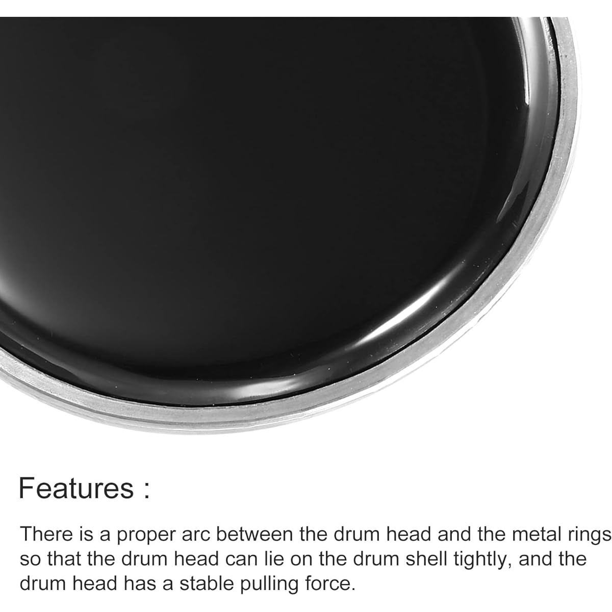 MECCANIXITY 8 inch drum head drum skin sound control PET material black